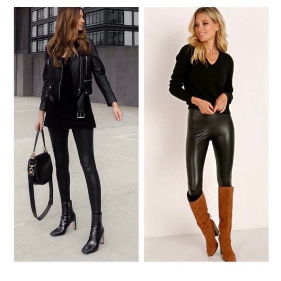 Commando Black Perfect Control Faux Leather High Rise Legging Medium - Picture 7 of 13